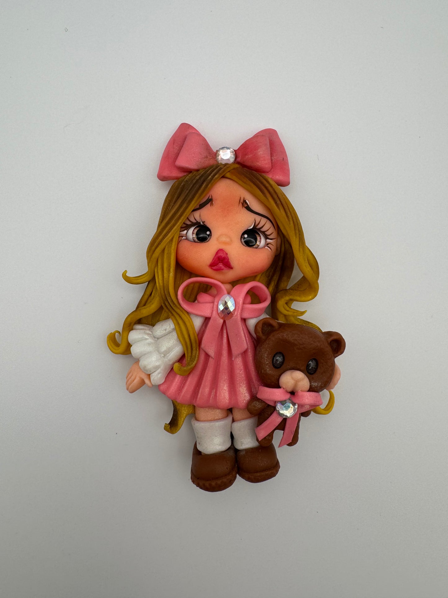 Pink teddy bear girl