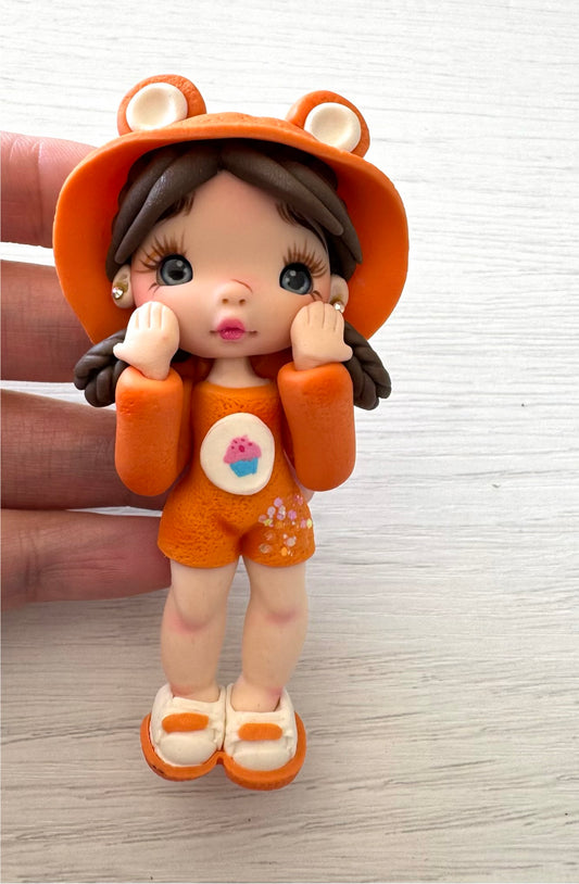 Orange bear girl