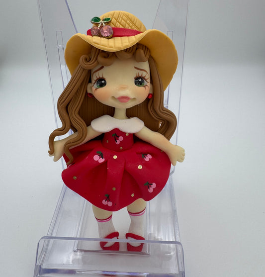 Cherry girl w/ hat