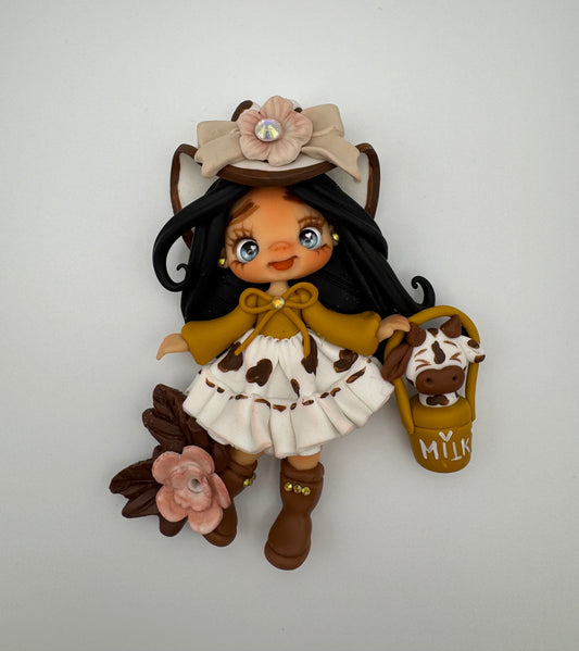 Brown cow girl