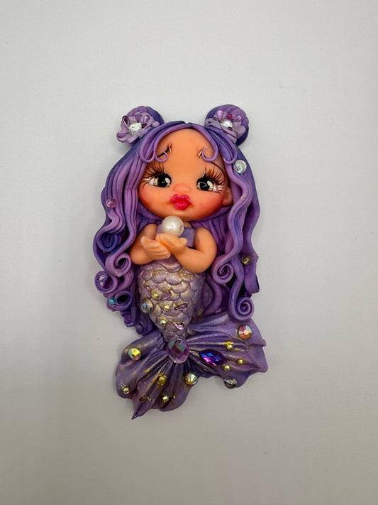 Purple hair mermaid