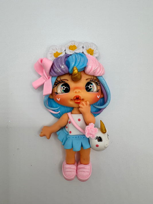 Unicorn girl w/ bag