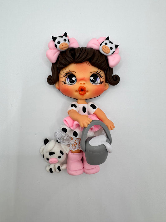 Milk cow girl