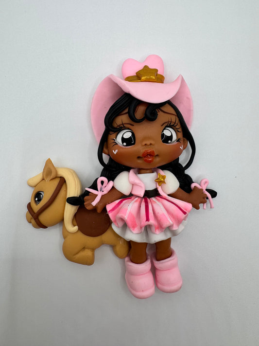 Cow girl w/horse