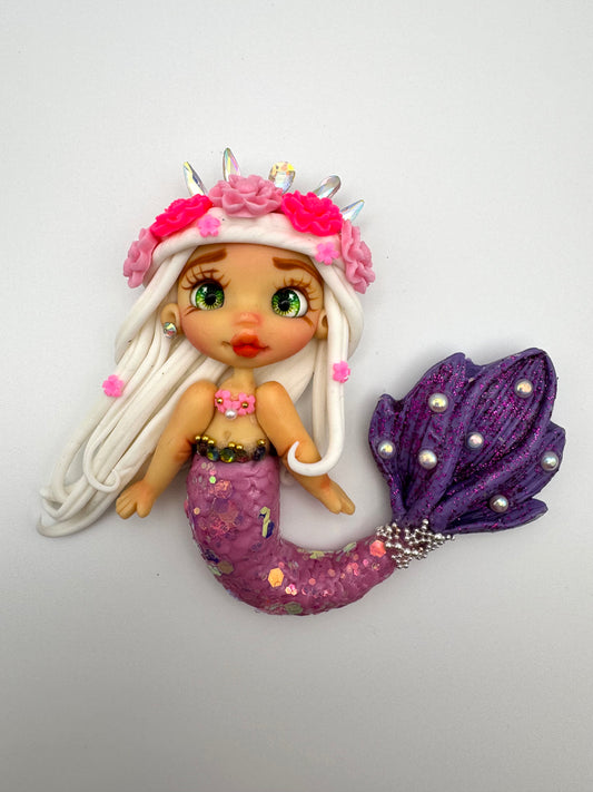 White hair mermaid
