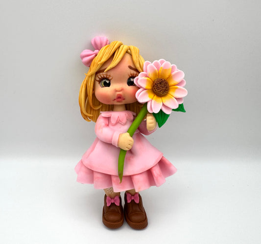 Pink flower girl