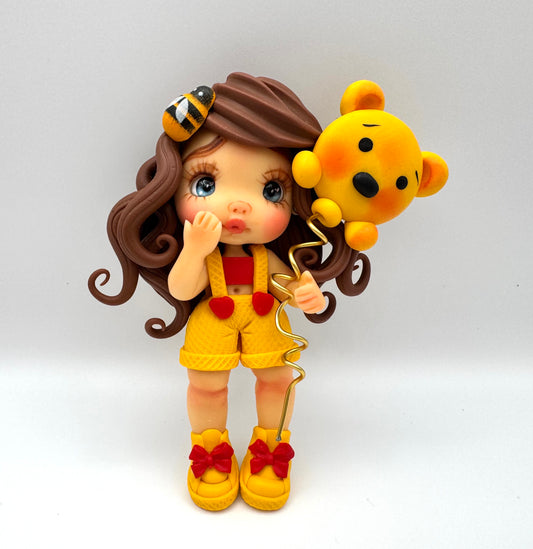 Girl w/pooh ballon