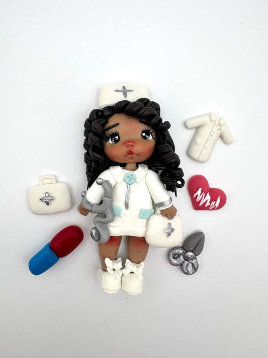 Black hair nurse w/accessories