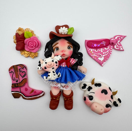Cow girl w/accessories